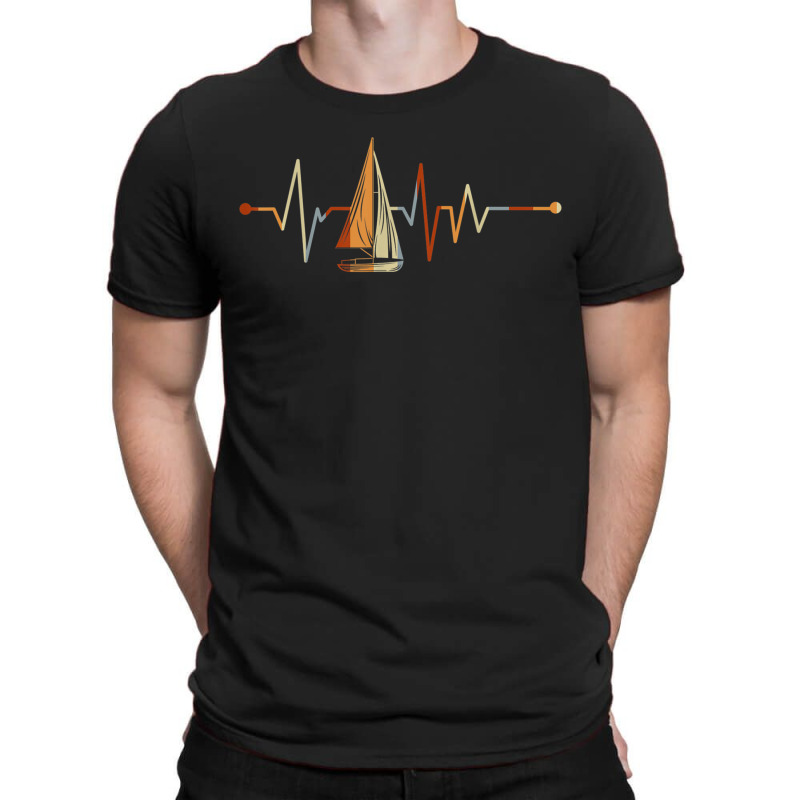 Sea Captain Gift Sail Boat Heartbeat Boat Sailing T-shirt | Artistshot