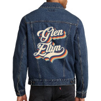 I Love Glen Ellyn City Usa Retro Vintage Men Denim Jacket | Artistshot