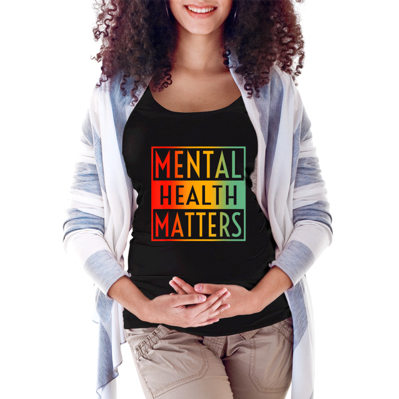 Mental Health Matters Human Brain Counselor Therapist Maternity Scoop Neck T-shirt by cm-arts | Artistshot