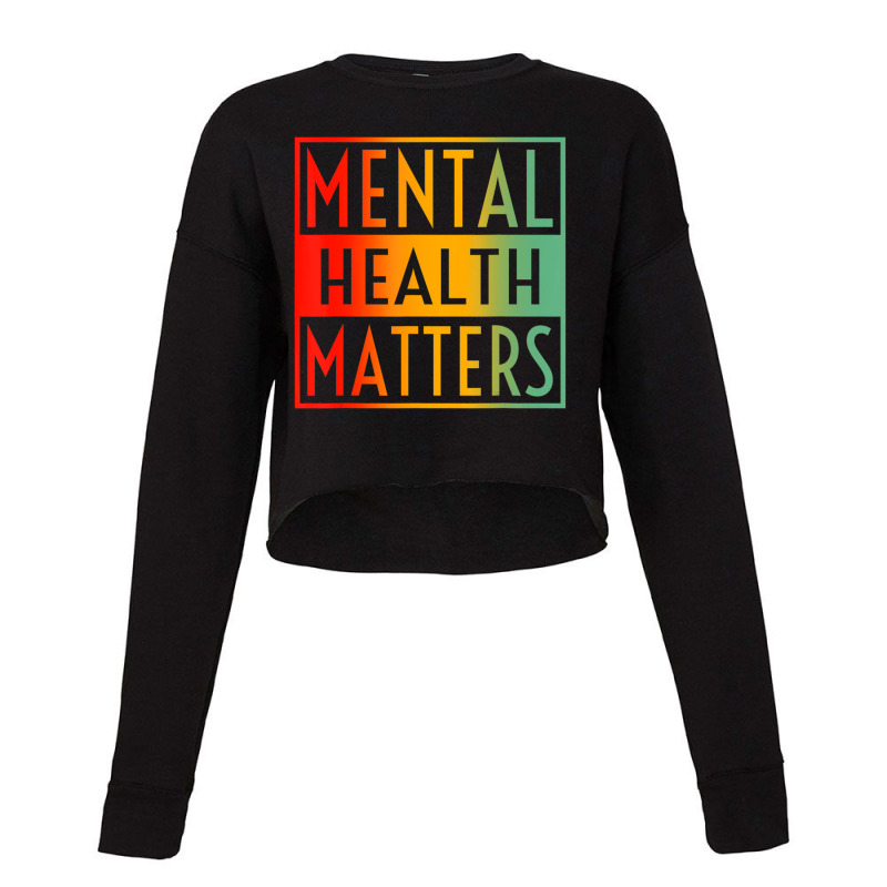 Mental Health Matters Human Brain Counselor Therapist Cropped Sweater by cm-arts | Artistshot