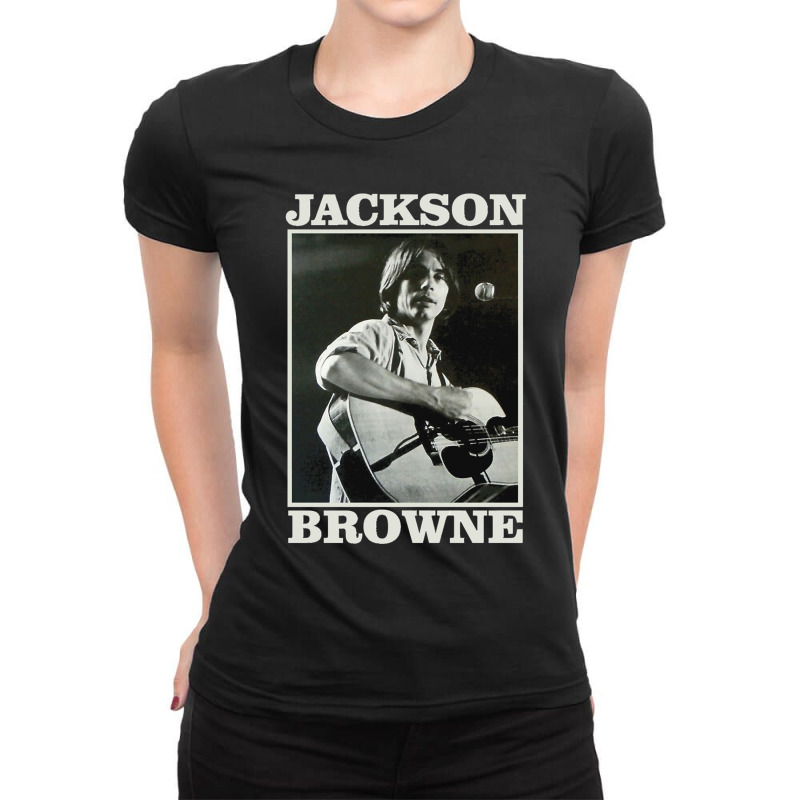 Retro Jackson Browne Gift Ladies Fitted T-Shirt by cm-arts | Artistshot