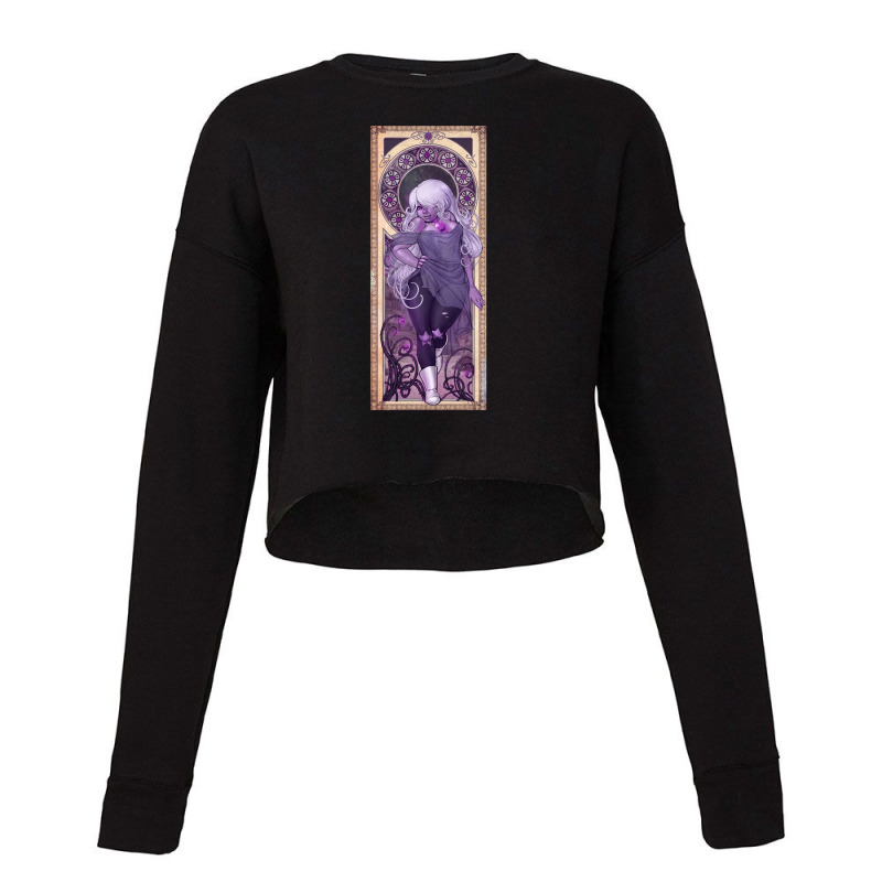 Amethyst Mucha 1 Cropped Sweater by ErikaCharles | Artistshot