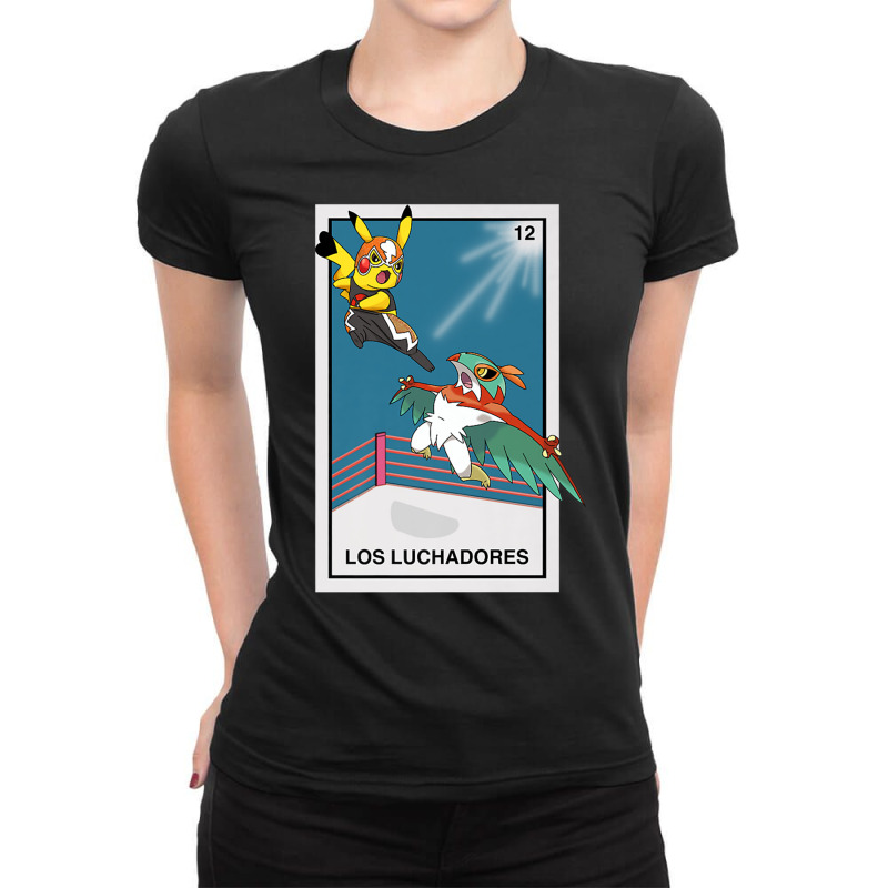 Los Luchadoresthe Fighters   Mexican Lottery Game Inspired Premium T S Ladies Fitted T-Shirt by cm-arts | Artistshot