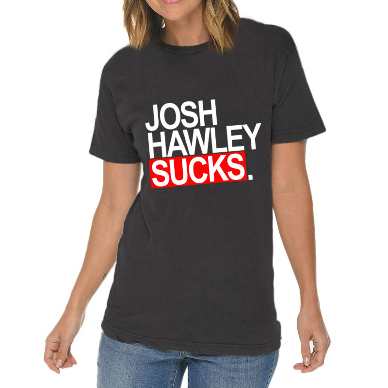 Josh Hawley Sucks - Red And White Vintage T-Shirt by cm-arts | Artistshot