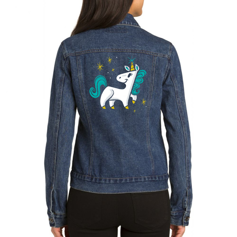 Be Magical Ladies Denim Jacket by Creative Tees | Artistshot