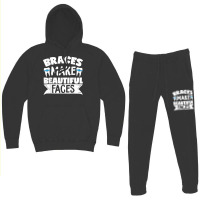 Braces Make Beautiful Faces Orthodontist Dentist Dental Hoodie & Jogger Set | Artistshot