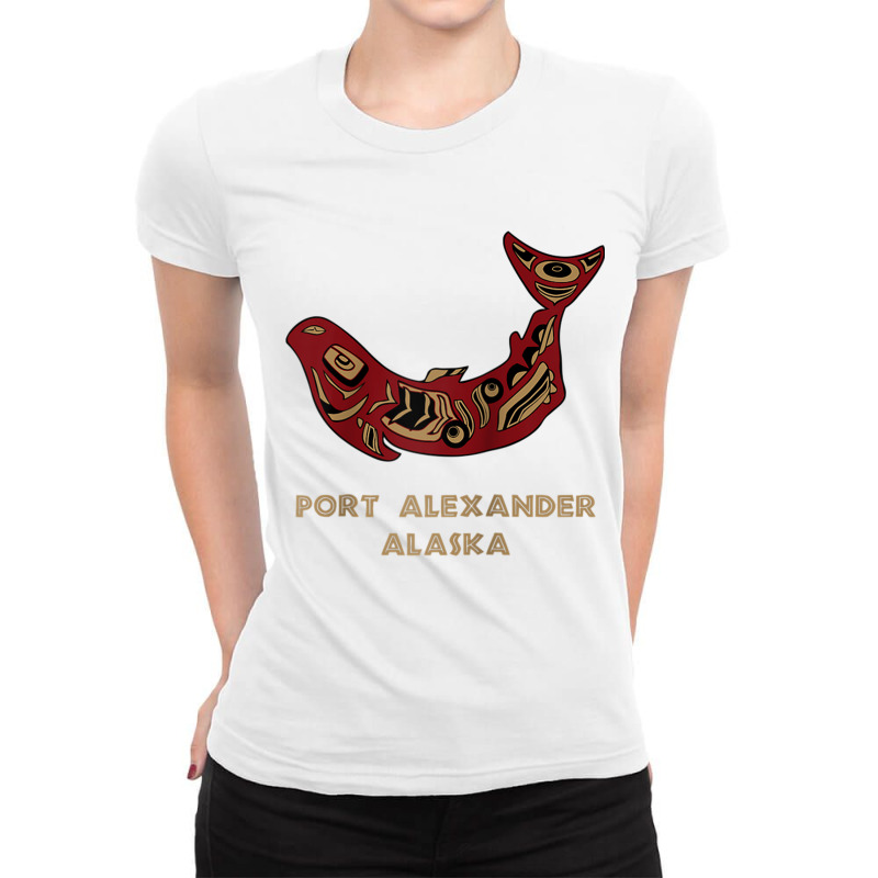 Port Alexander Alaska Native American Salmon Fishermen Raglan Baseball Ladies Fitted T-Shirt by cm-arts | Artistshot