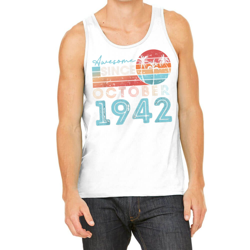 Vintage October 1942 92 Years Old 80th Birthday Men Women T Shirt Tank Top | Artistshot