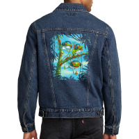 Tree Frog Trio Chillin' Men Denim Jacket | Artistshot