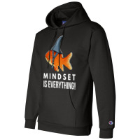 Mindset Motivational Quote Cute Goldfish Shark Fish Champion Hoodie | Artistshot