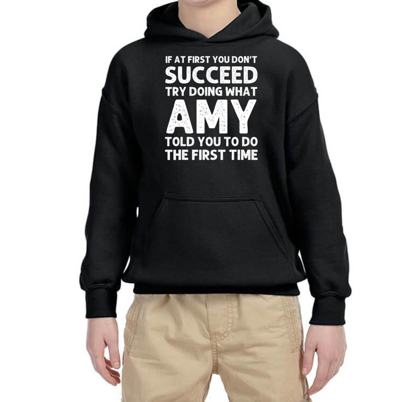 Amy Name Personalized Birthday Christmas Joke Youth Hoodie | Artistshot