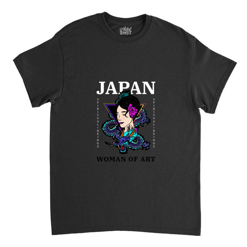 Japan - Woman Of Art Classic T-shirt by KevinFernandez | Artistshot