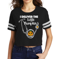 Obgyn Halloween I Deliver The Little Pumpkins Scorecard Crop Tee | Artistshot