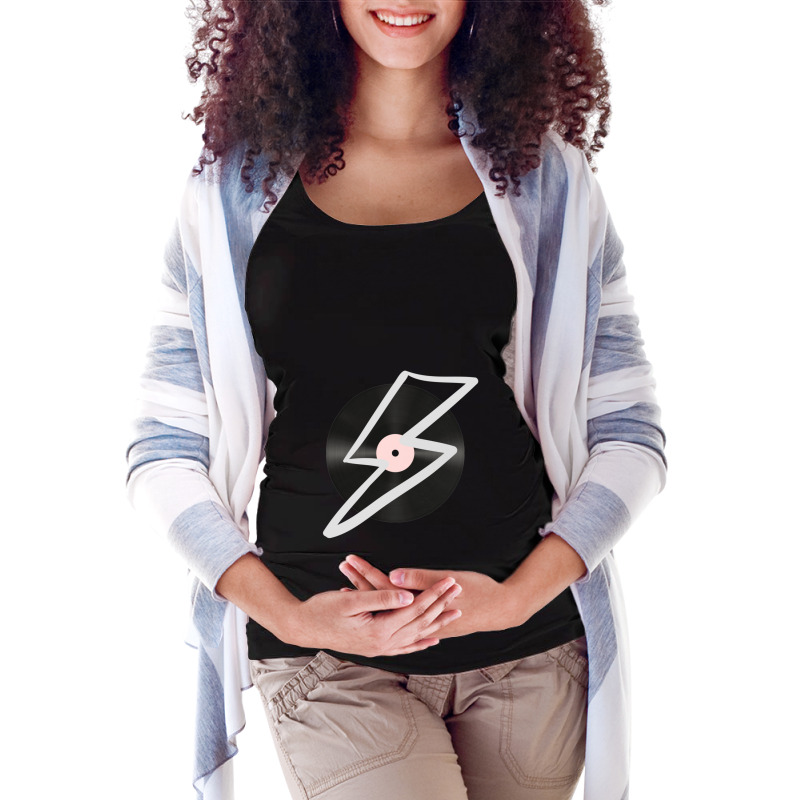 Lightning Bolt Record - Pastel Maternity Scoop Neck T-shirt by cm-arts | Artistshot