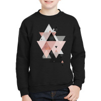 Geometric Compilation In Rose Gold And Blush Pink Youth Sweatshirt | Artistshot