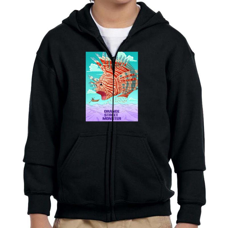 Lion Fish Poster Youth Zipper Hoodie by cm-arts | Artistshot