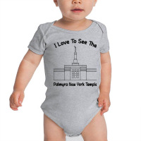 Palmyra Ny Temple, I Love To See My Temple, Primary Raglan Baseball Te Baby Bodysuit | Artistshot