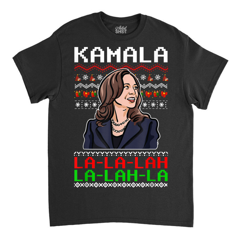 Santa Kamala Ugly Christmas Sweater Meme Kamalalala Classic T-shirt | Artistshot