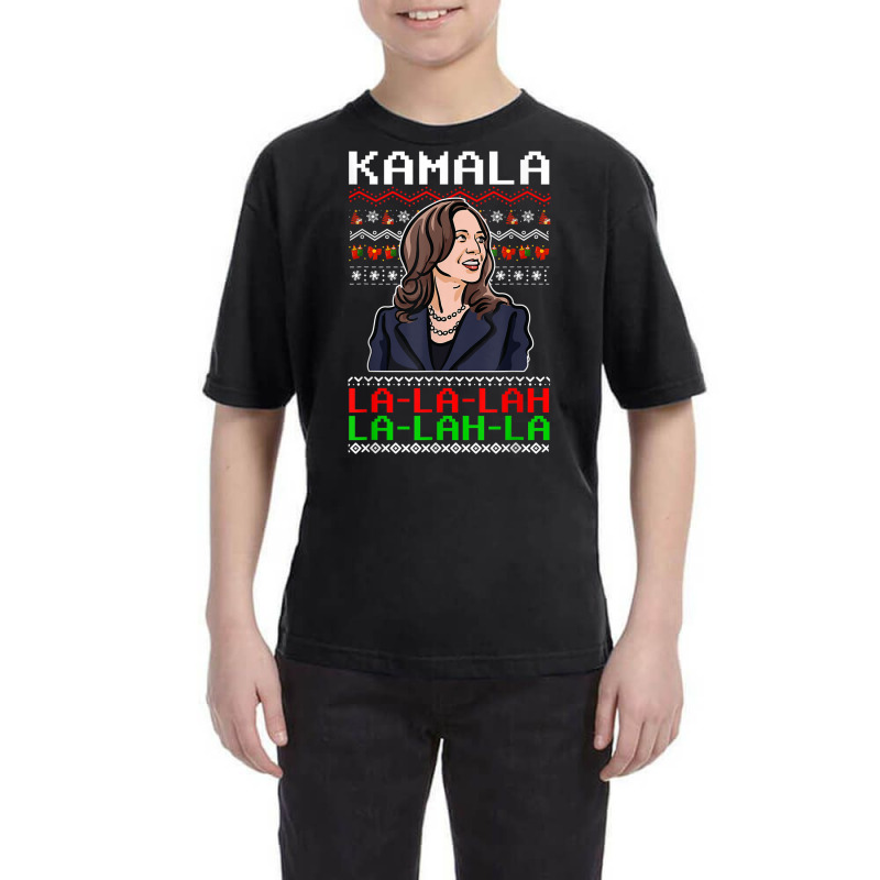 Santa Kamala Ugly Christmas Sweater Meme Kamalalala Youth Tee | Artistshot