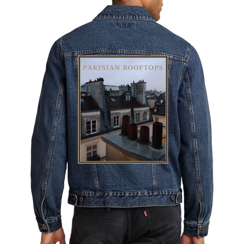 Parisian Rooftops   For Romantic Paris Lovers Long Sleeve T Shirt Men Denim Jacket by cm-arts | Artistshot