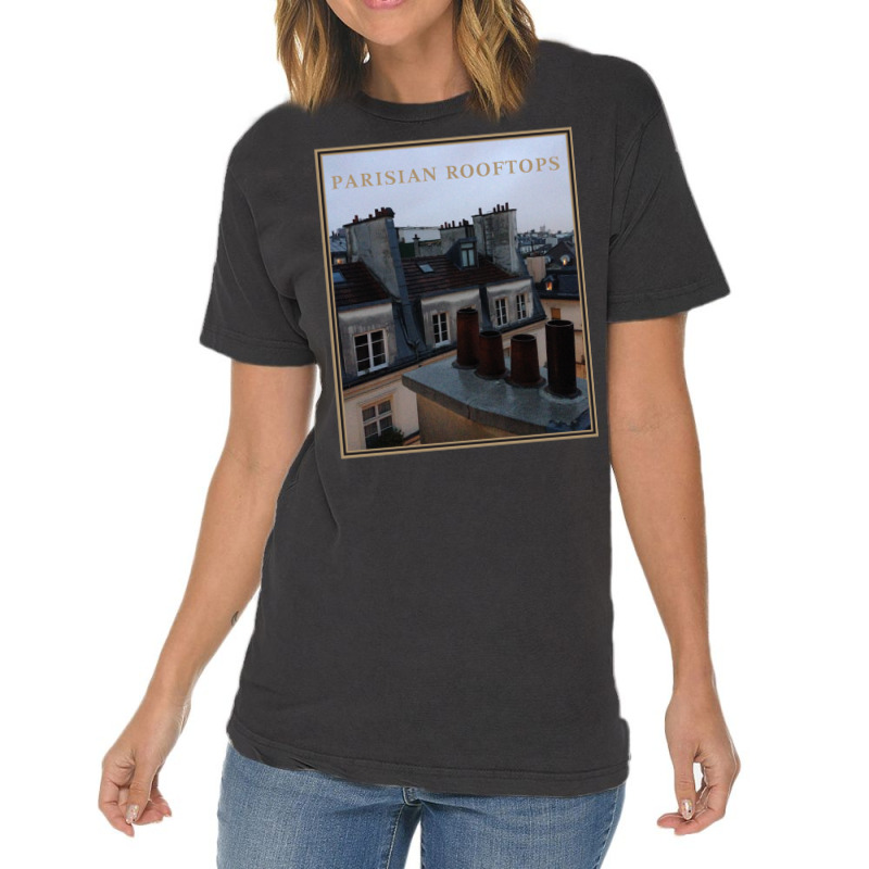 Parisian Rooftops   For Romantic Paris Lovers Long Sleeve T Shirt Vintage T-Shirt by cm-arts | Artistshot