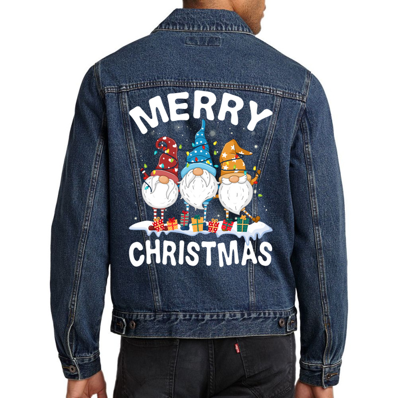 Merry Christmas Gnomes Squad Xmas Gnome Lover Cute Gnomies Sweatshirt Men Denim Jacket | Artistshot