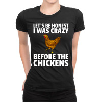 Chicken Cock Crazy Chicken Lady Farmer Funny Hens 196 Hen Chick Ladies Fitted T-shirt | Artistshot