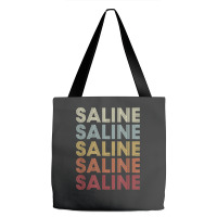 Saline Michigan Saline Mi Retro Vintage Text Tote Bags | Artistshot