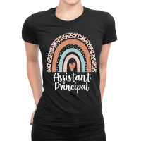 Assistant Principal Rainbow Leopard Heart Appreciation Ladies Fitted T-shirt | Artistshot