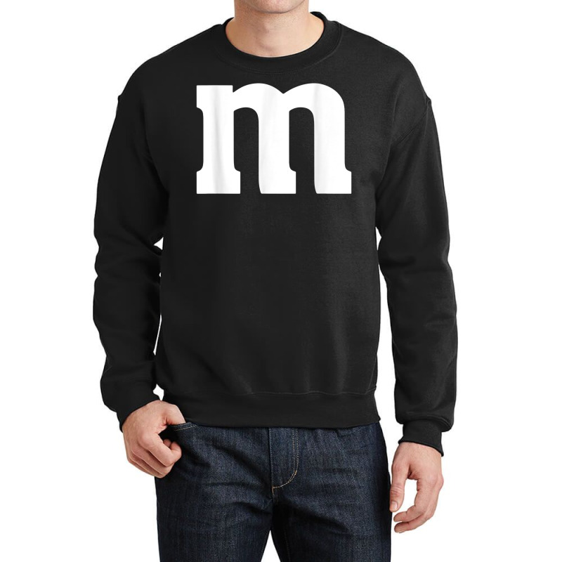 Letter M Simple Lazy Halloween Costume Party Men Women T Shirt Crewneck Sweatshirt by pofijinashu | Artistshot