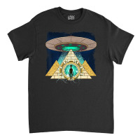 Ancient Astronaut Egyptian Pyramid Alien Conspiracy Theory Classic T-shirt | Artistshot