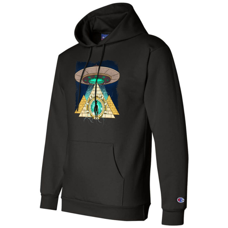 Ancient Astronaut Egyptian Pyramid Alien Conspiracy Theory Champion Hoodie by doboc | Artistshot