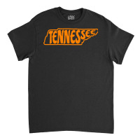 Tennessee Outline In Orange Sweatshirt Classic T-shirt | Artistshot