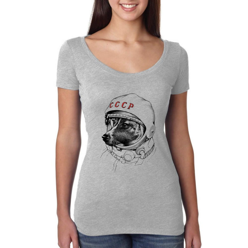 Cute Siberian Husky Dog Women's Triblend Scoop T-shirt by cutmemey | Artistshot