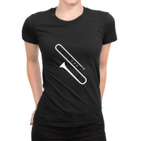 Jazz Trombone Musical Instrument Illustration Ladies Fitted T-shirt | Artistshot