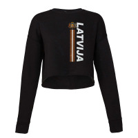 Latvija Latvian Fan Jersey Style Deluxe Cropped Sweater | Artistshot