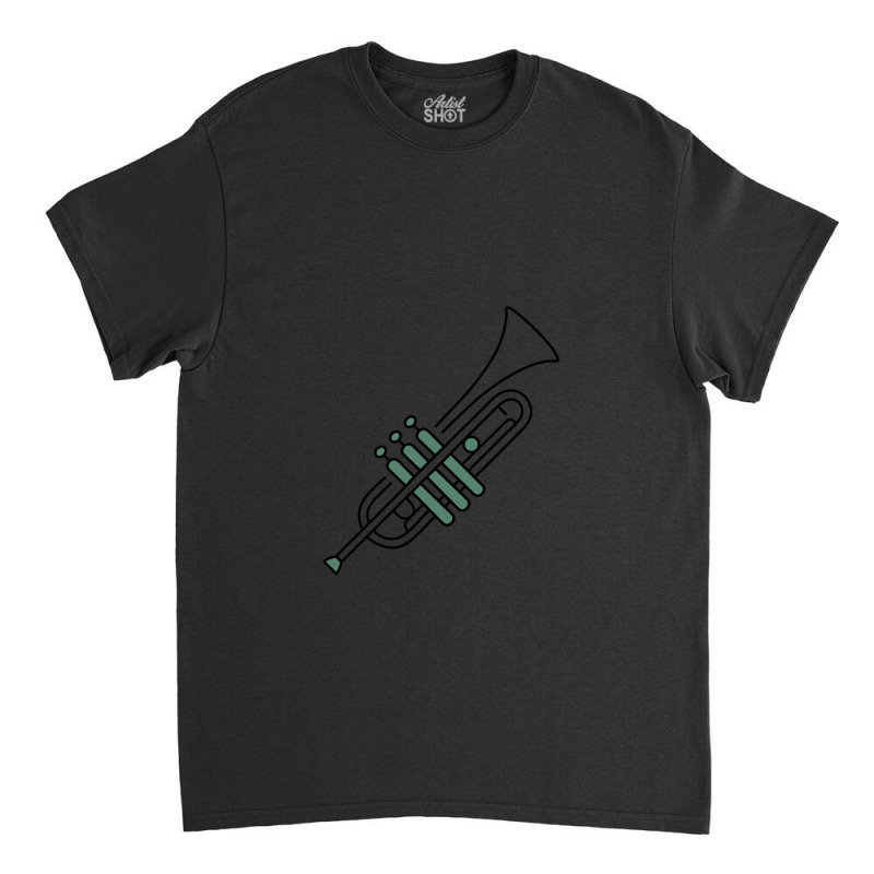 Jazz Trumpet Musical Instrument Illustration Classic T-shirt by LarryCory | Artistshot