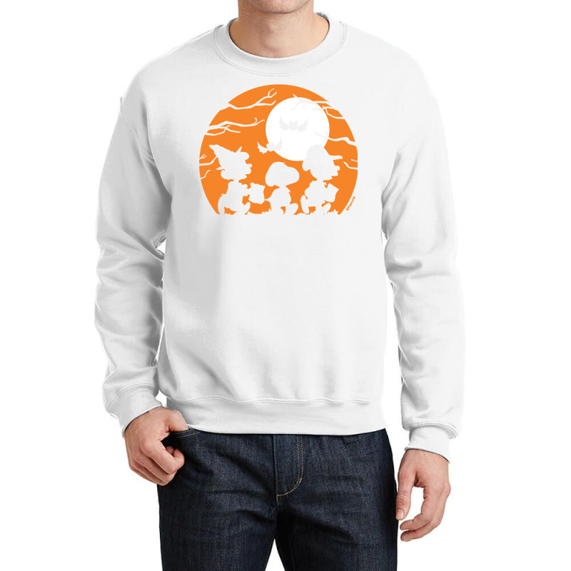 Peanuts  Halloween  Trick Or Treat Silhouettes Crewneck Sweatshirt | Artistshot