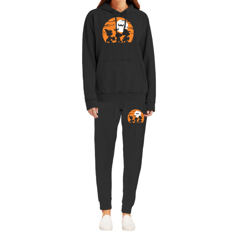 Peanuts  Halloween  Trick Or Treat Silhouettes Hoodie & Jogger Set | Artistshot