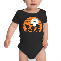 Peanuts  Halloween  Trick Or Treat Silhouettes Baby Bodysuit | Artistshot