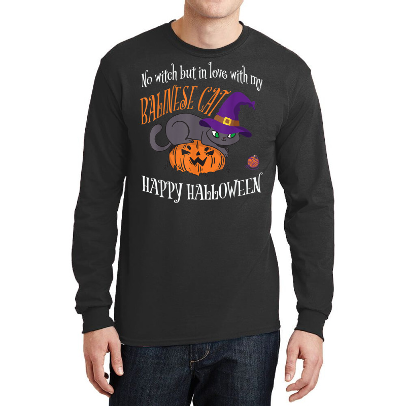 Balinese Cat   Cat Lover Not A Witch Funny Halloween Long Sleeve Shirts | Artistshot