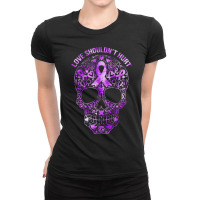 Sugar Skull Calavera Domestic Violence Awareness Ladies Fitted T-shirt | Artistshot