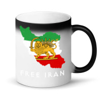 Iran Flag Map Lion Sun Sword Free Iran Support Women Of Iran Long Slee Magic Mug | Artistshot