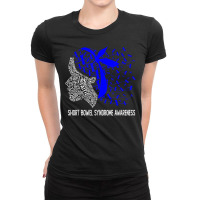 Women Gifts We Wear Blue For Short Bowel Syndrome Awareness T Shirt Ladies Fitted T-shirt | Artistshot