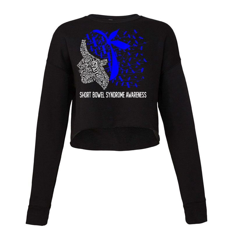 Women Gifts We Wear Blue For Short Bowel Syndrome Awareness T Shirt Cropped Sweater by cm-arts | Artistshot