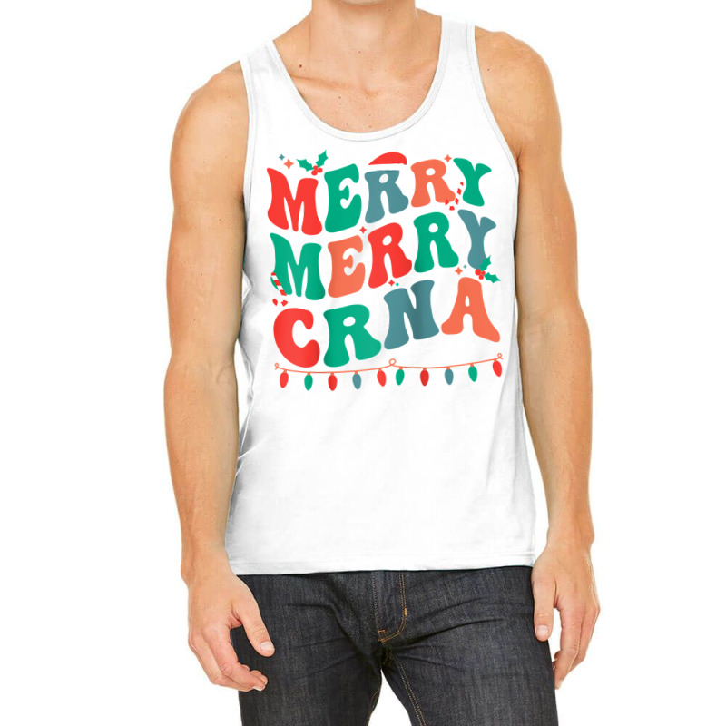 Merry Certified Registered Nurse Anesthetist Christmas Raglan Baseball Tank Top | Artistshot