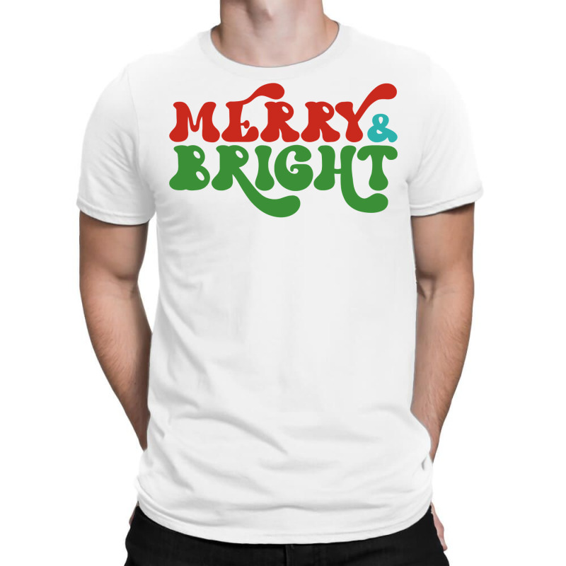 Merry And Bright Stars Christmas Long Sleeve T Shirt T-Shirt by pofijinashu | Artistshot