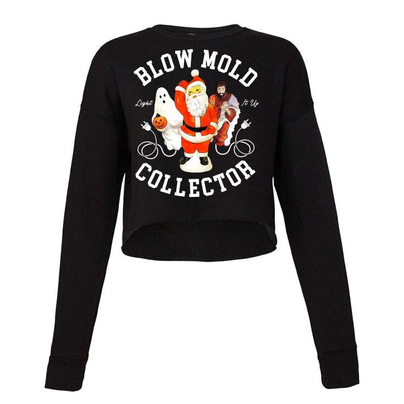 Blow Mold Collector Light It Up Christmas Halloween Long Sleeve T Shir Cropped Sweater by cm-arts | Artistshot