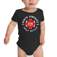 North Somerset Great Britain British Pride Vintage Baby Bodysuit | Artistshot