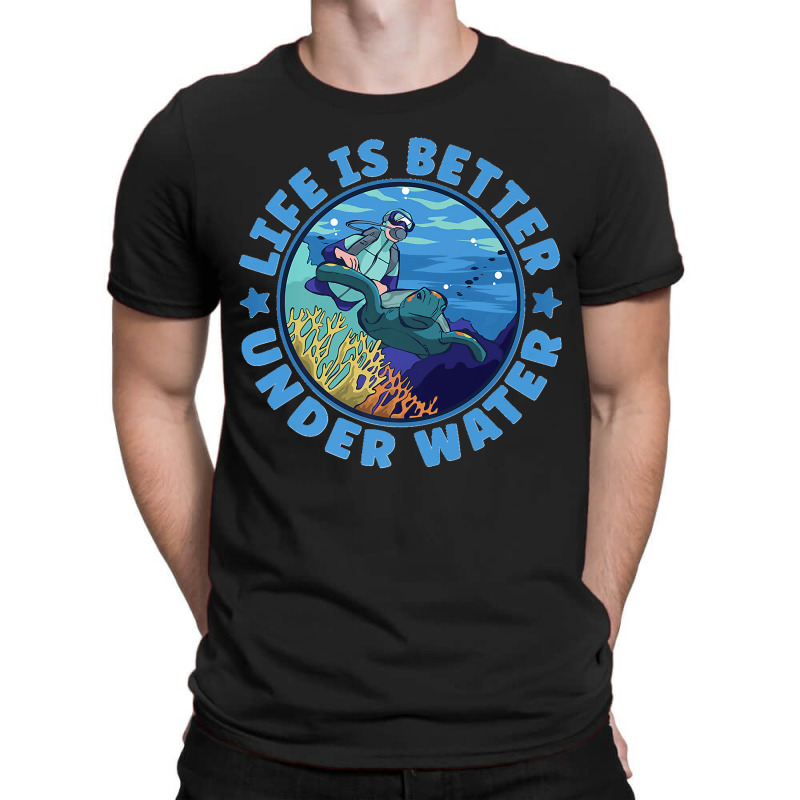 Life Is Better Under Water Marine Biology Scuba Diver Premium T-shirt | Artistshot